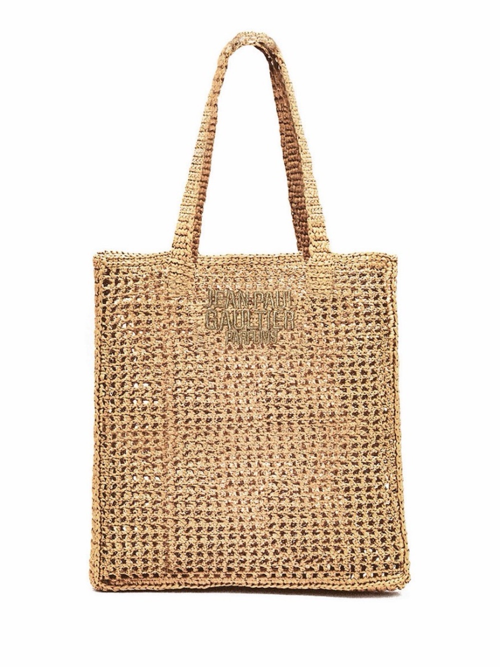Jean Paul Gaultier Tan Woven Tote with Logo